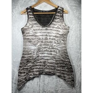 Simply irresistible women's size Med Floral fringe ruffle Tank‎ top Coquette